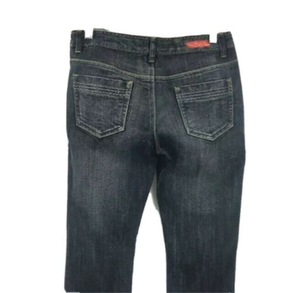 Shorty Junior Black Jeans Embroidered Pockets